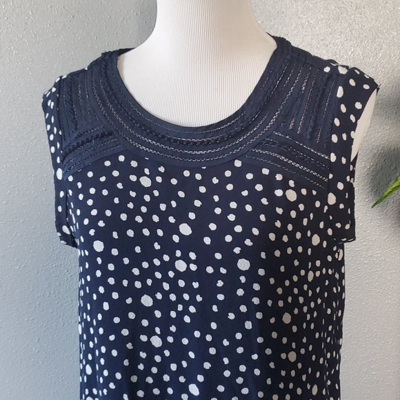 Anthropologie polka dot exposed buttons blouse - Picture 6 of 13